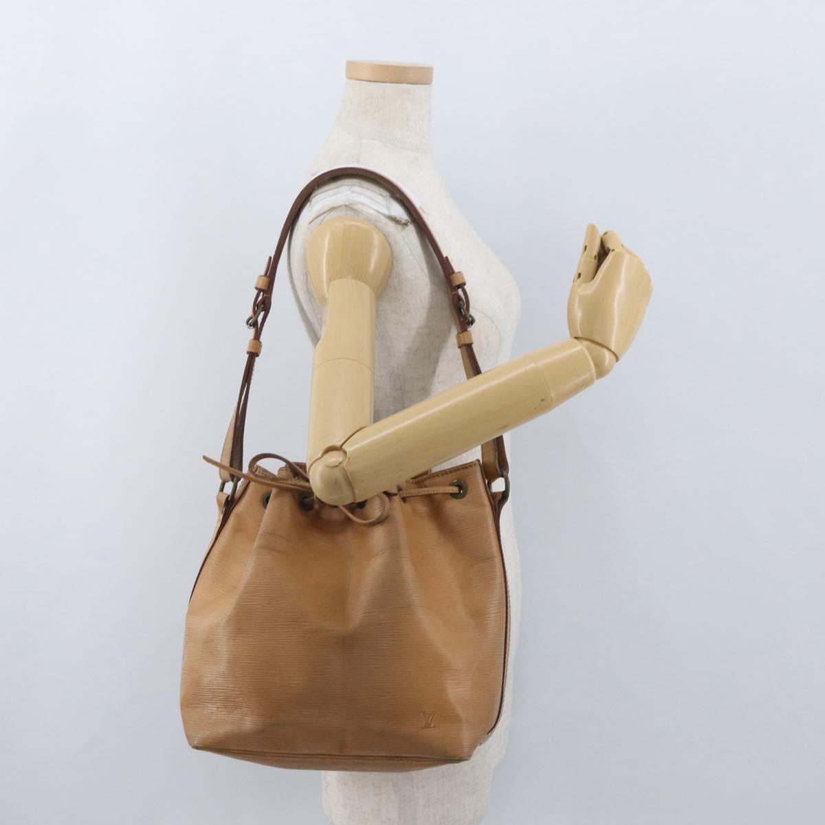 LOUIS VUITTON Epi Petit Noe Shoulder Bag Beige M44106 LV Auth ti3798