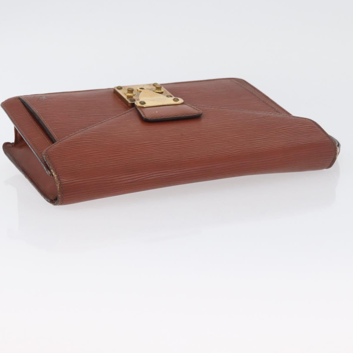 LOUIS VUITTON Epi Serie Dragonne Hand Bag Brown M52618 LV Auth ti3804