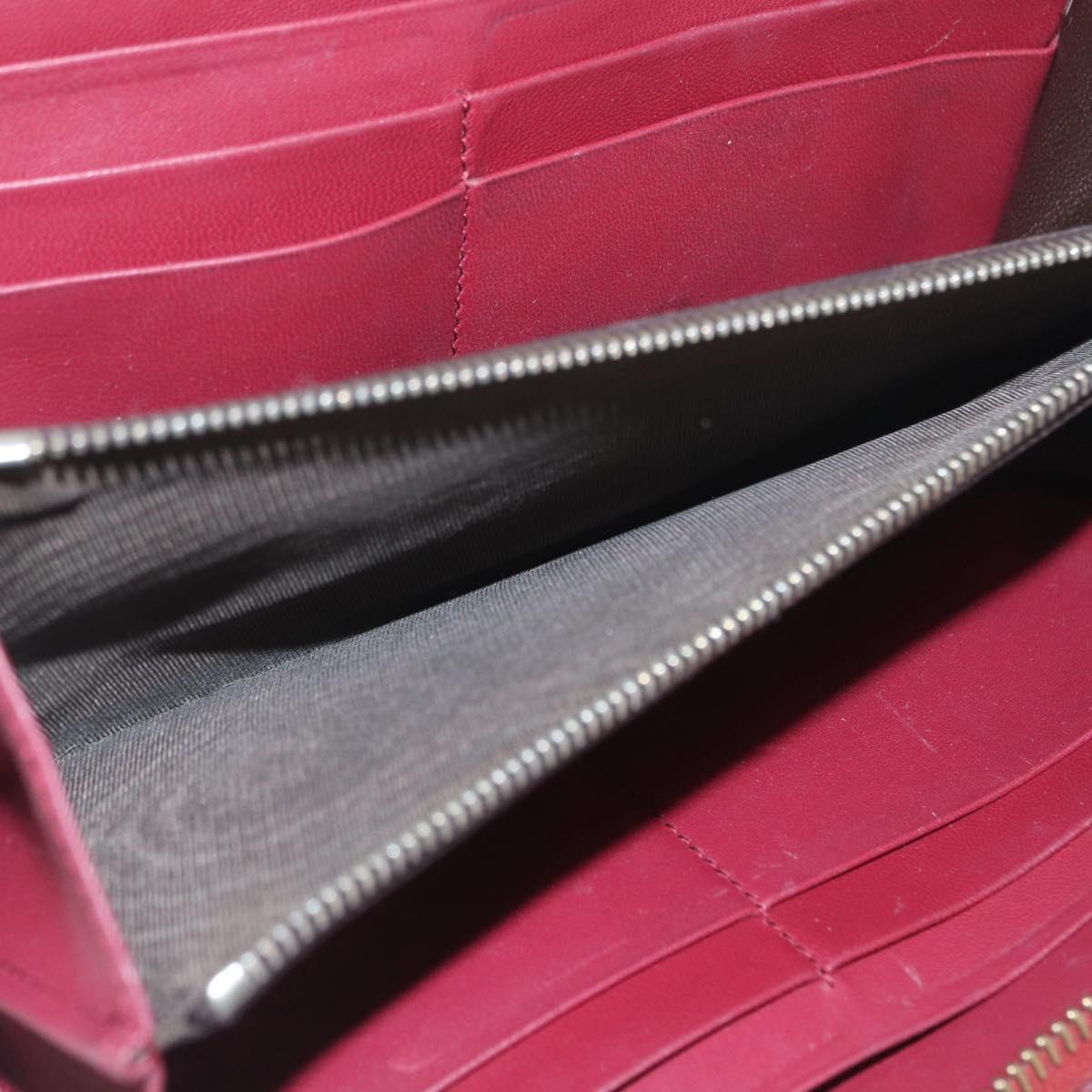 BOTTEGA VENETA INTRECCIATO Wallet Leather 2 Set Black Red Auth ti3810