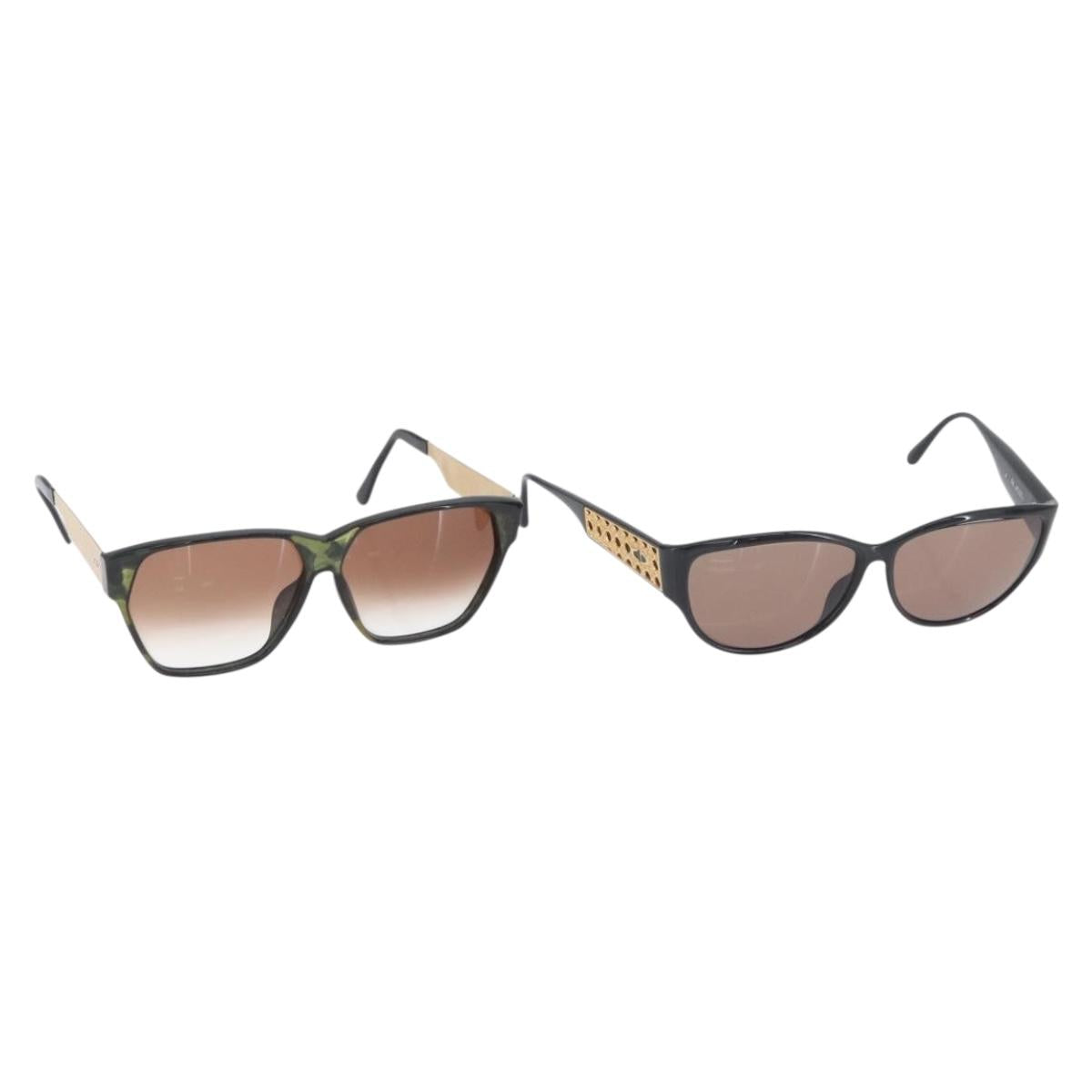 Christian Dior Sunglasses 2 Set Black Auth ti3815