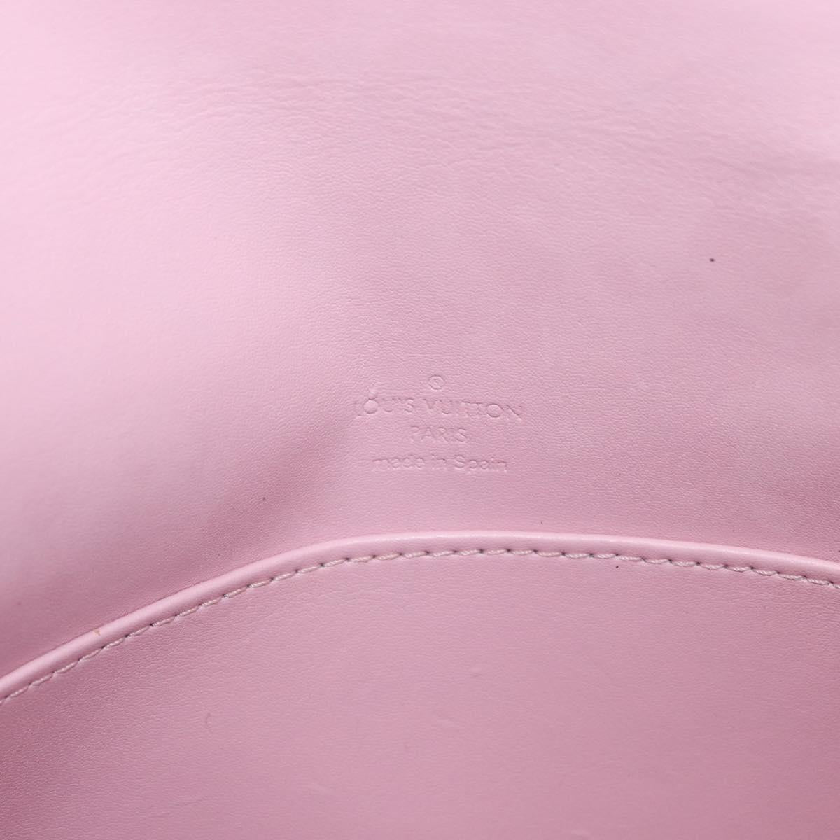 LOUIS VUITTON Vernis Thompson Street Bag Marshmallow Pink M91070 Auth ti3834