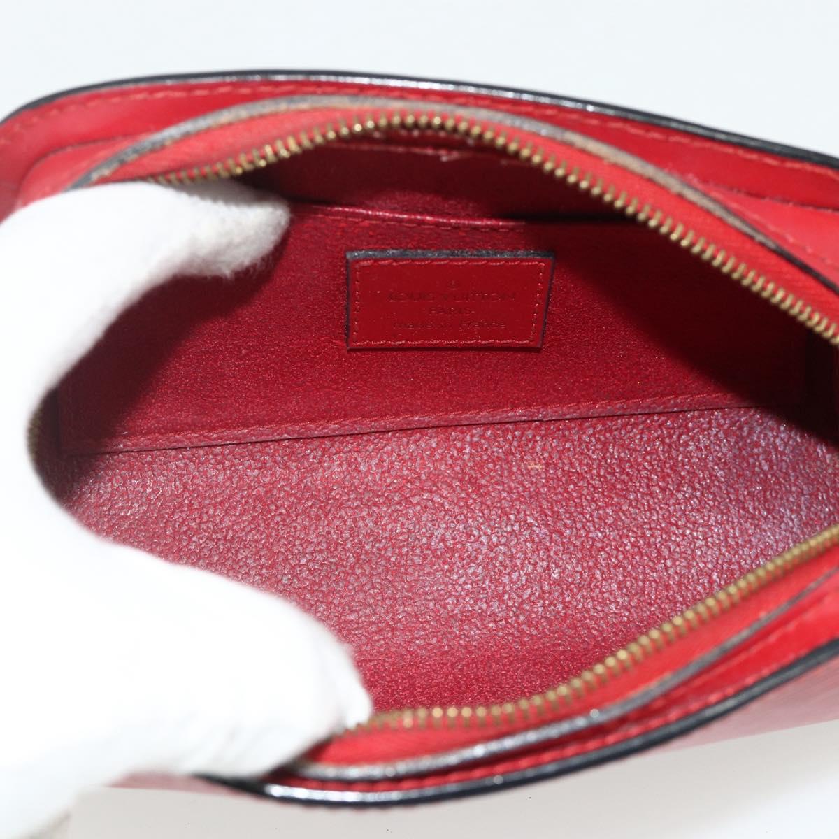 LOUIS VUITTON Epi Dauphine PM Pouch Castilian Red M48447 LV Auth ti3837