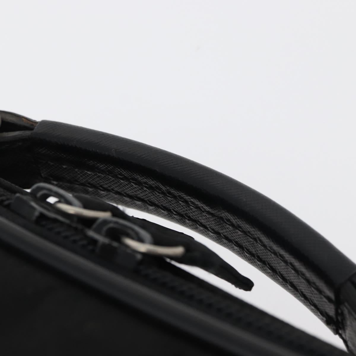 PRADA Business Bag Nylon Black Silver Auth ti3842