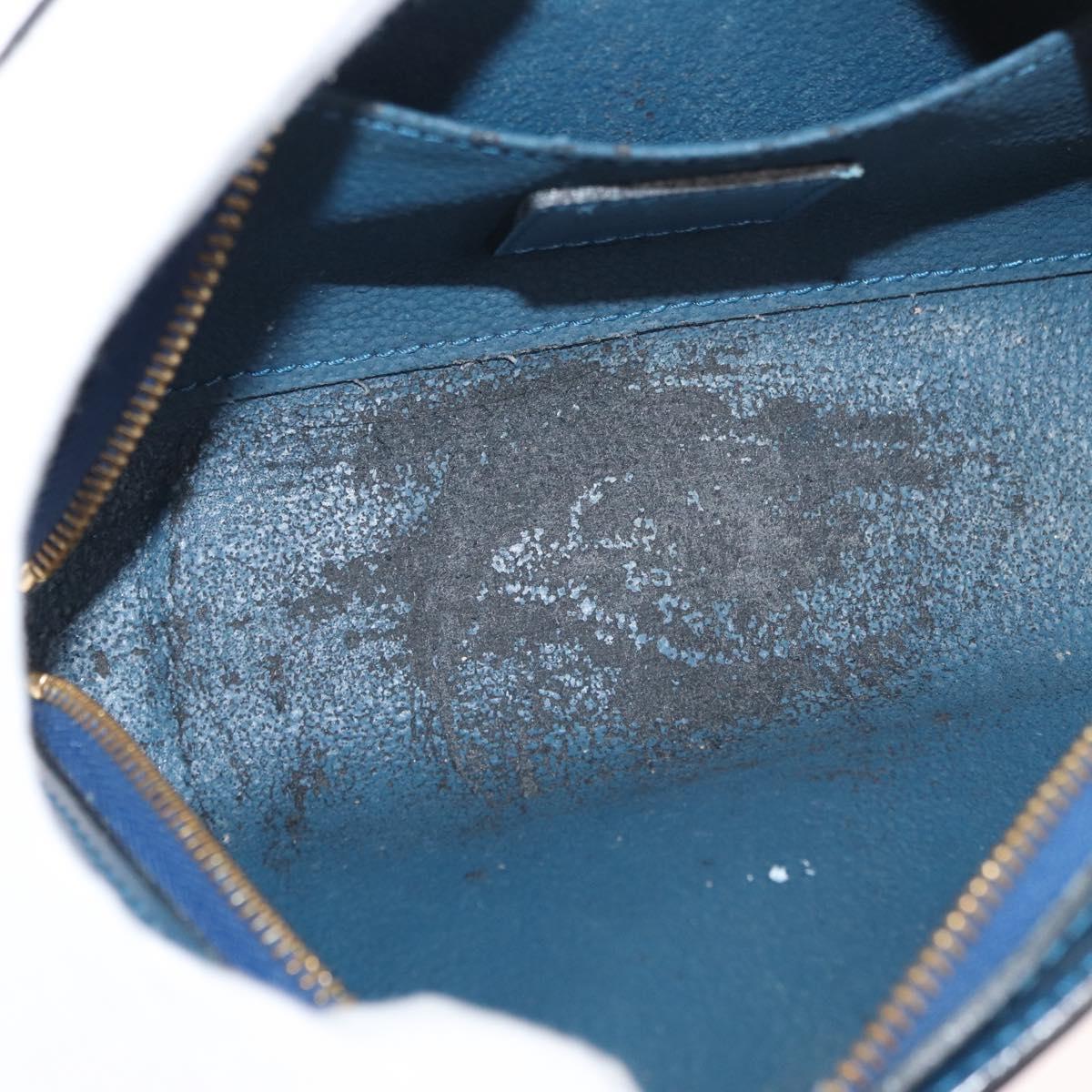 LOUIS VUITTON Epi Dauphine PM Pouch Blue M48445 LV Auth ti3870