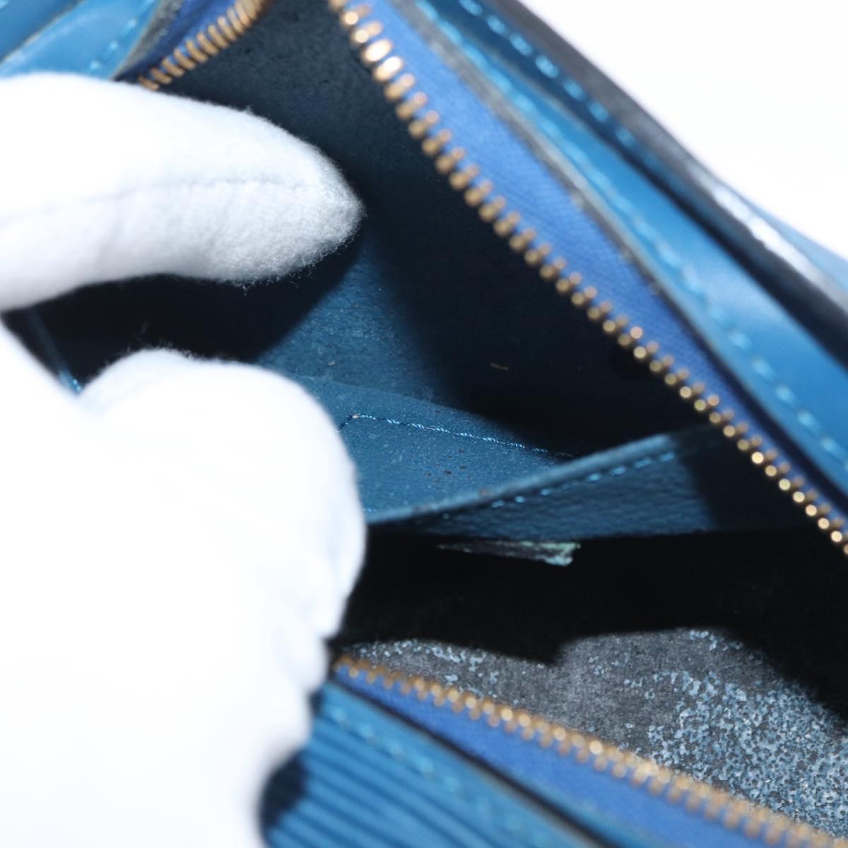 LOUIS VUITTON Epi Dauphine PM Pouch Blue M48445 LV Auth ti3870