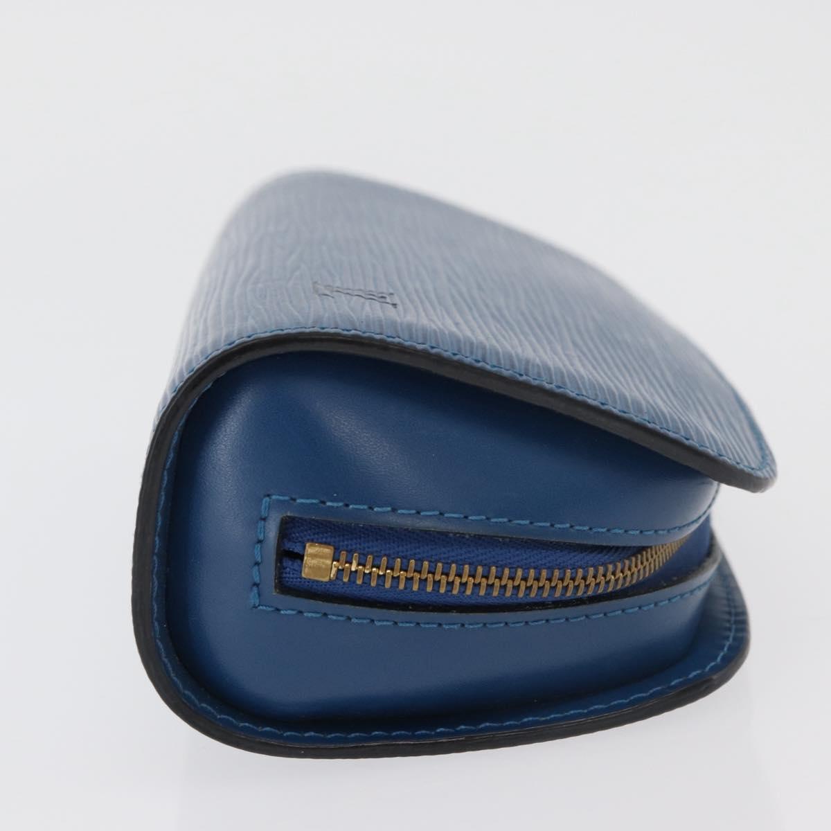 LOUIS VUITTON Epi Dauphine PM Pouch Blue M48445 LV Auth ti3870