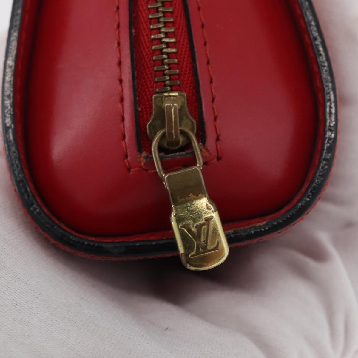 LOUIS VUITTON Epi Dauphine PM Pouch Castilian Red M48447 LV Auth ti3880