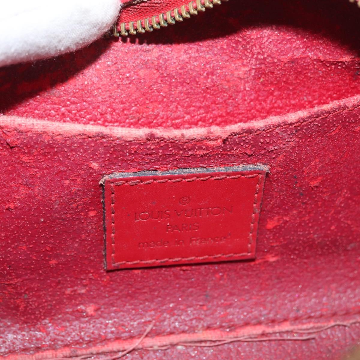 LOUIS VUITTON Epi Dauphine PM Pouch Castilian Red M48447 LV Auth ti3880