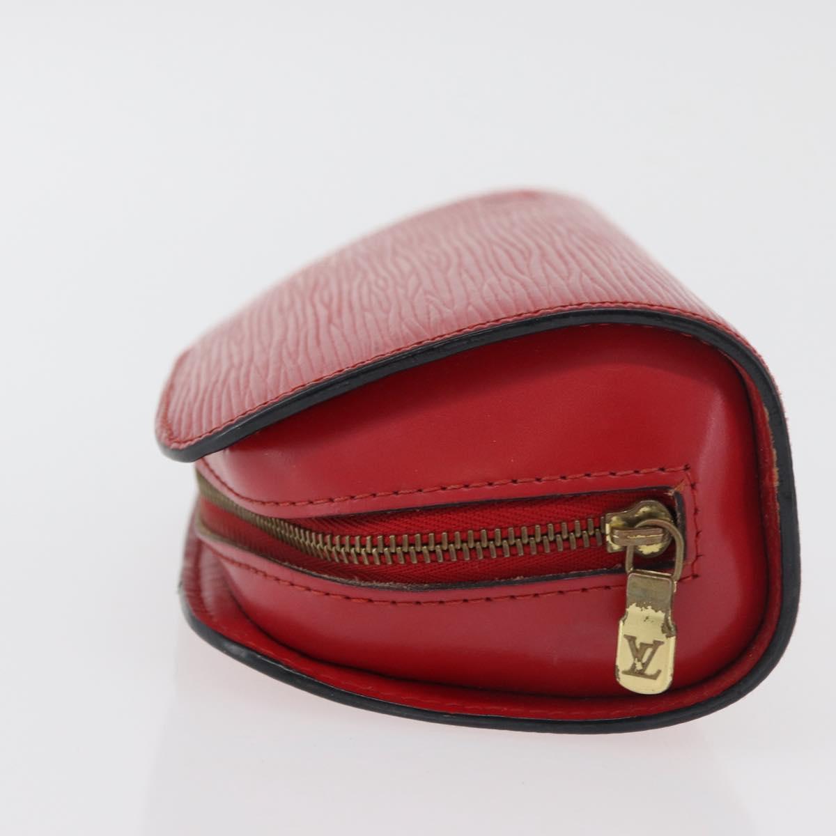LOUIS VUITTON Epi Dauphine PM Pouch Castilian Red M48447 LV Auth ti3880
