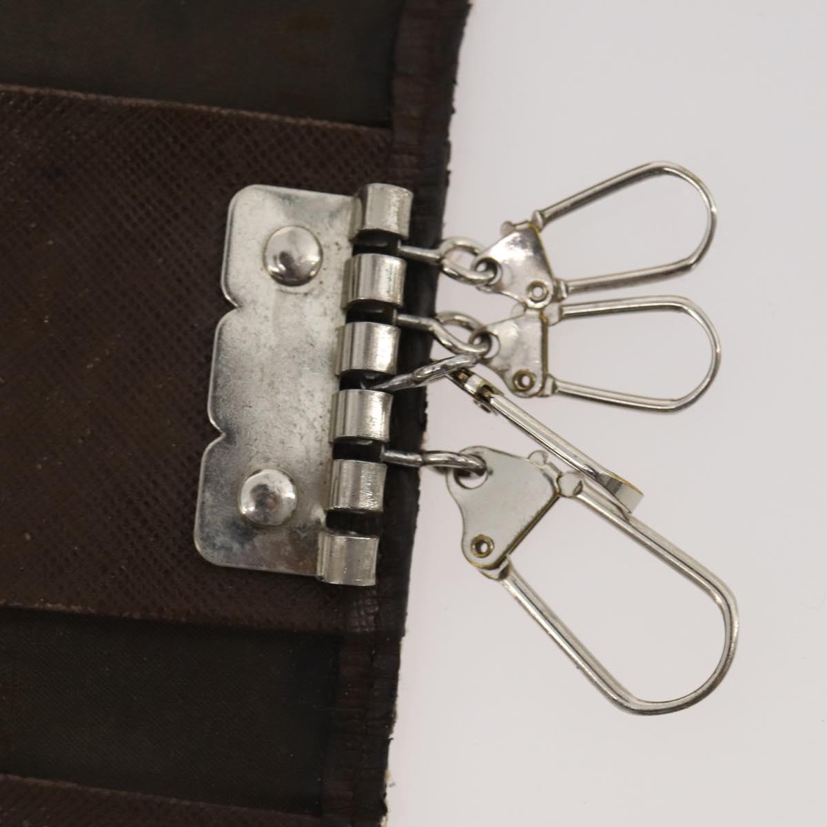 BURBERRY Nova Check Pouch Canvas Leather 3 Set Beige Black Auth ti3893