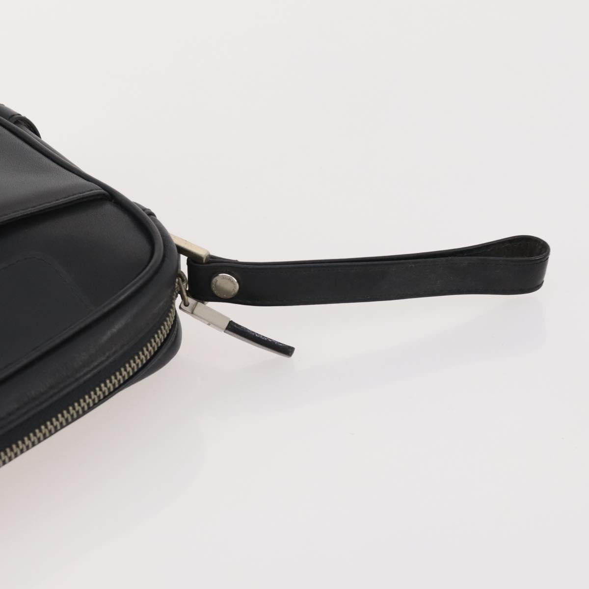 BURBERRY Nova Check Pouch Canvas Leather 3 Set Beige Black Auth ti3893