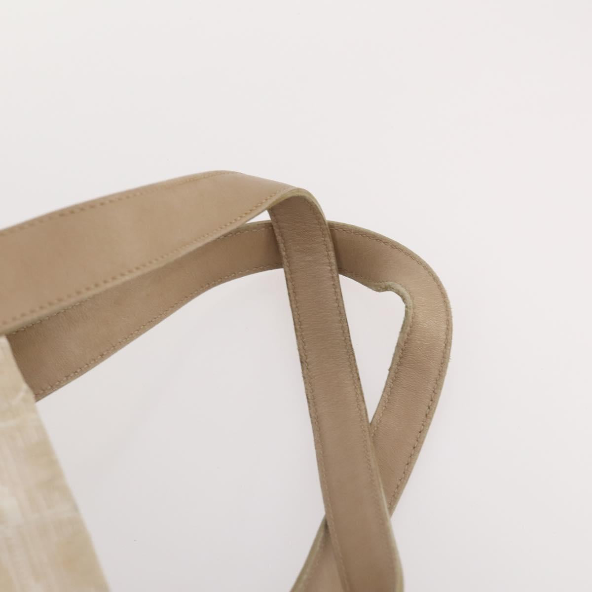 CHANEL New Travel Line Tote Bag Nylon 2 Set Beige CC Auth ti3894