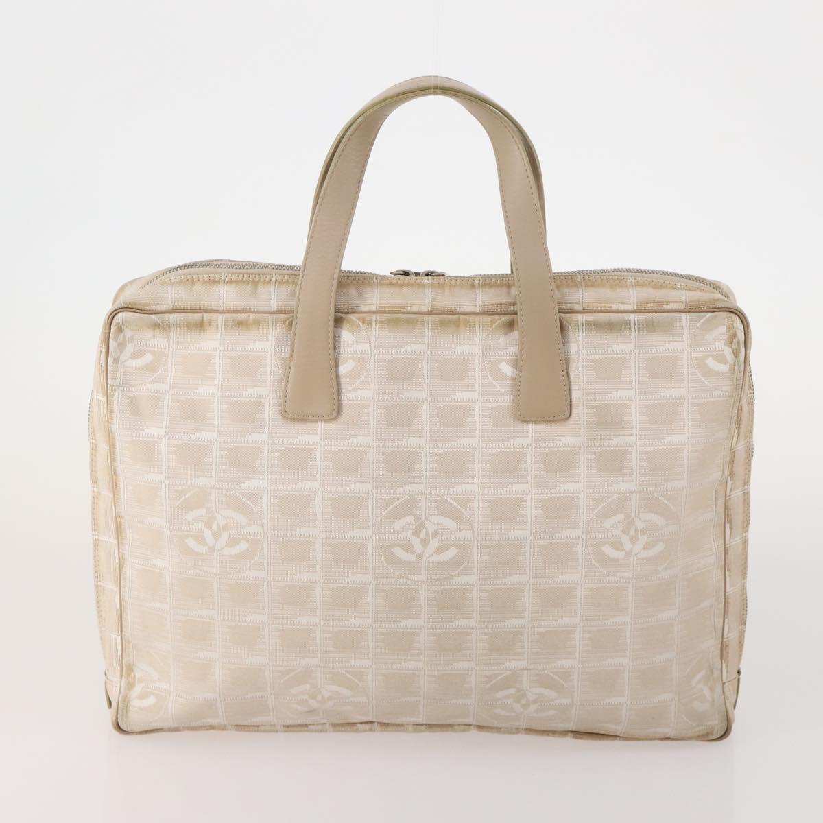 CHANEL New Travel Line Tote Bag Nylon 2 Set Pink Beige CC Auth ti3896