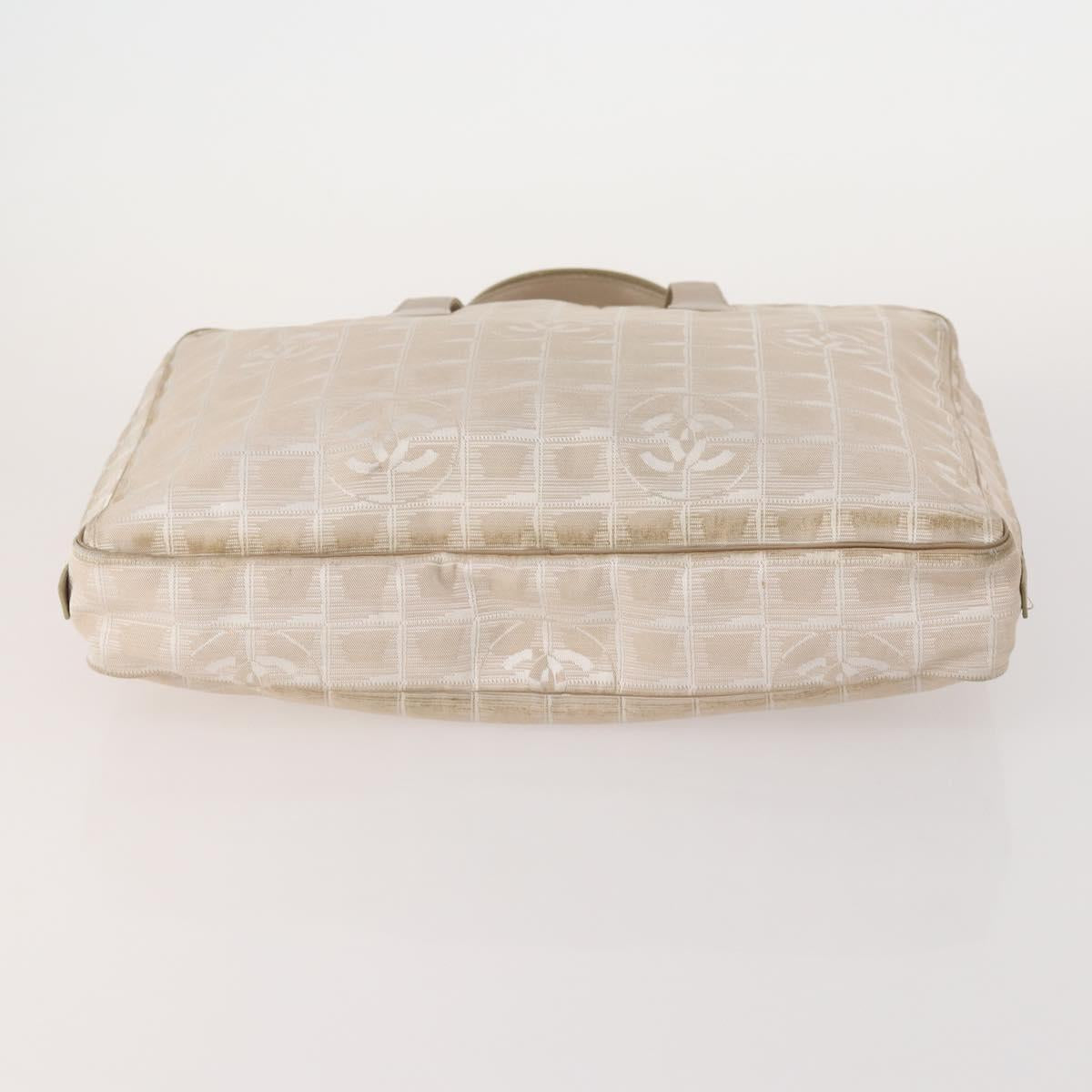 CHANEL New Travel Line Tote Bag Nylon 2 Set Pink Beige CC Auth ti3896