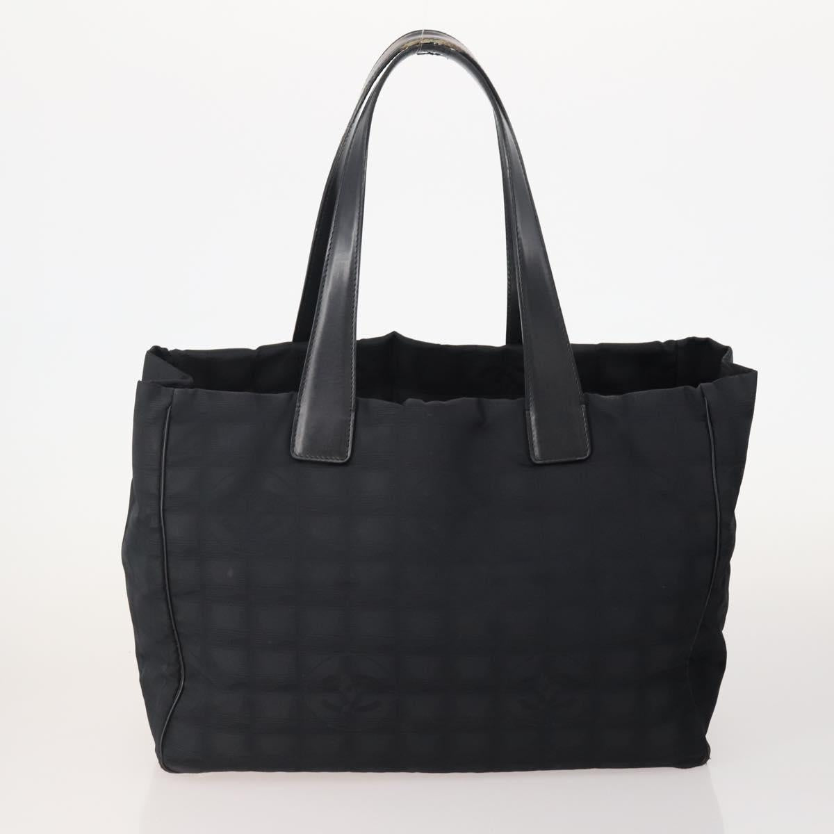 CHANEL New Travel Line Tote Bag Nylon 3 Set Black CC Auth ti3897
