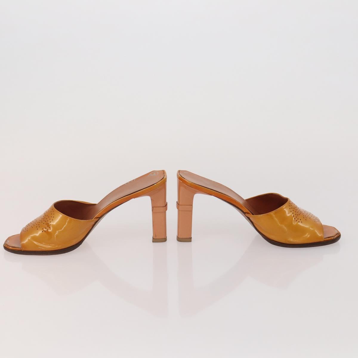 CHANEL Pumps Leather 2 Set Gray Brown CC Auth ti3898