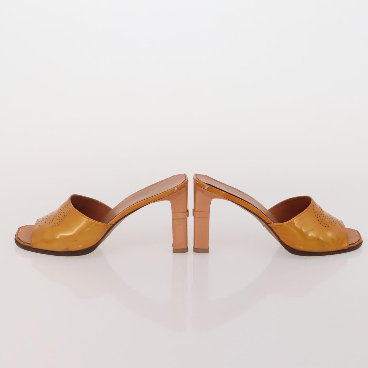 CHANEL Pumps Leather 2 Set Gray Brown CC Auth ti3898