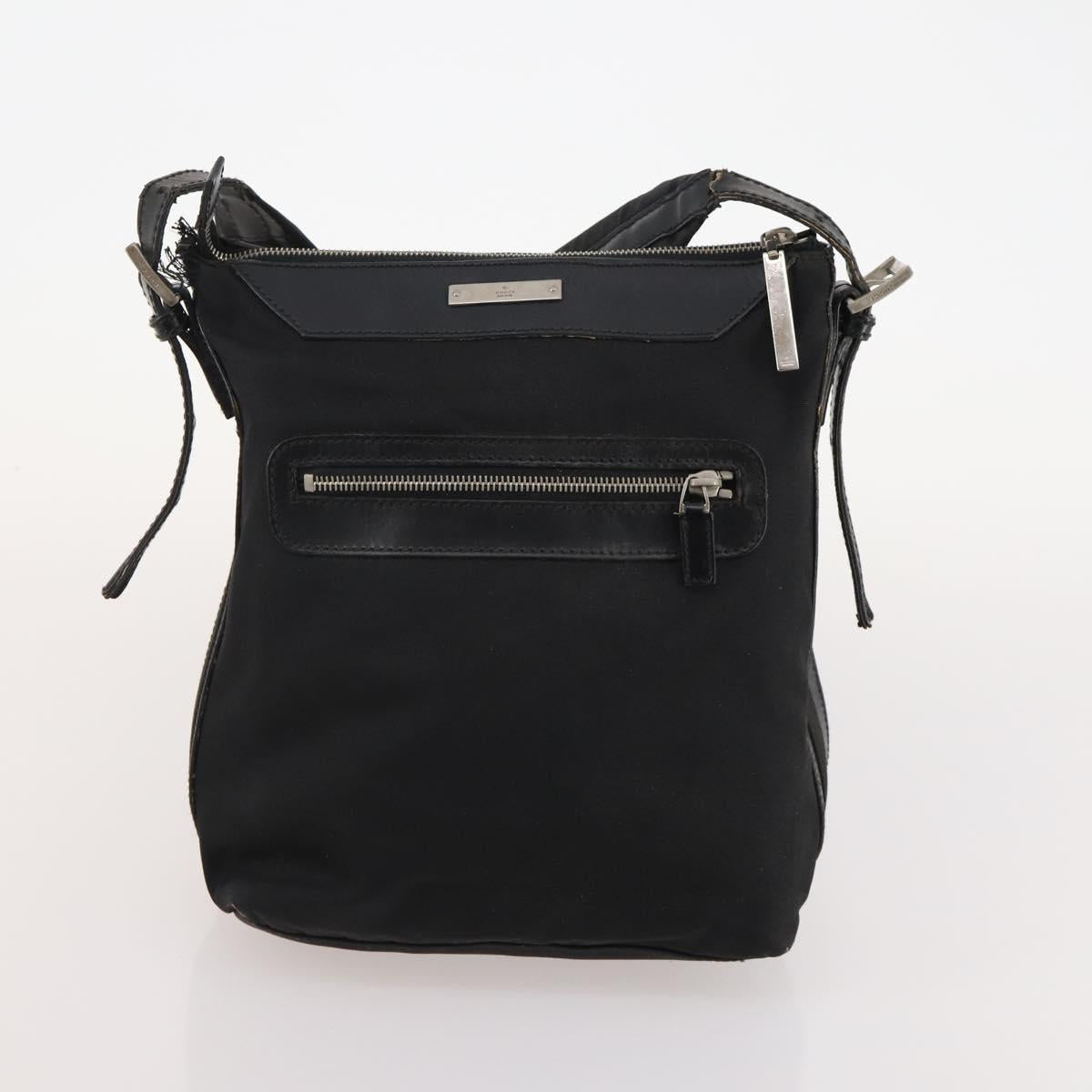 GUCCI GG Canvas Shoulder Bag Nylon 3 Set Beige Black Auth ti3900