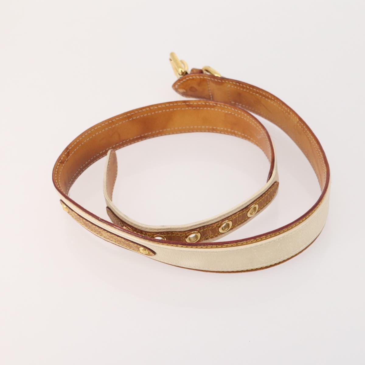 LOUIS VUITTON Belt Canvas Leather 2 Set Pink Beige LV Auth ti3901
