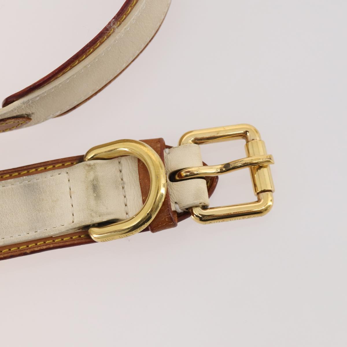 LOUIS VUITTON Belt Canvas Leather 2 Set Pink Beige LV Auth ti3901