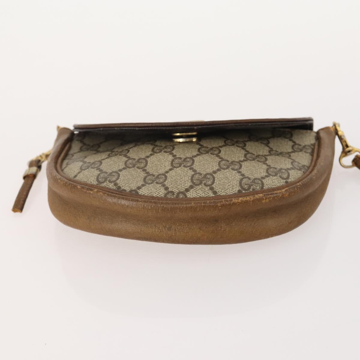 GUCCI GG Supreme Shoulder Bag PVC 3 Set Beige Brown Auth ti3903