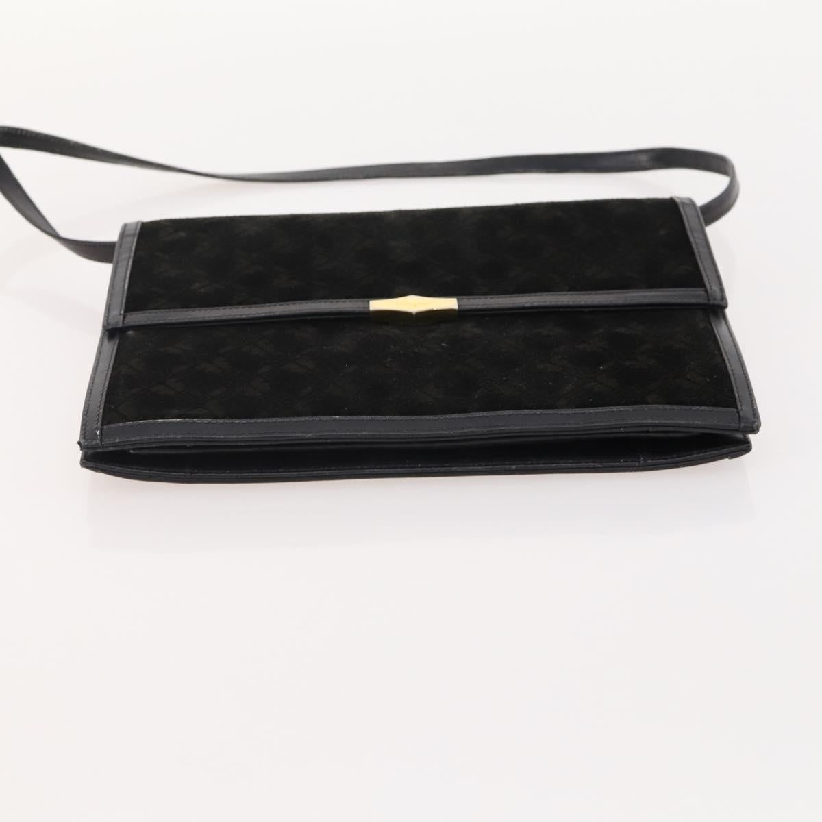 Salvatore Ferragamo Shoulder Bag Suede 2 Set Black Auth ti3904