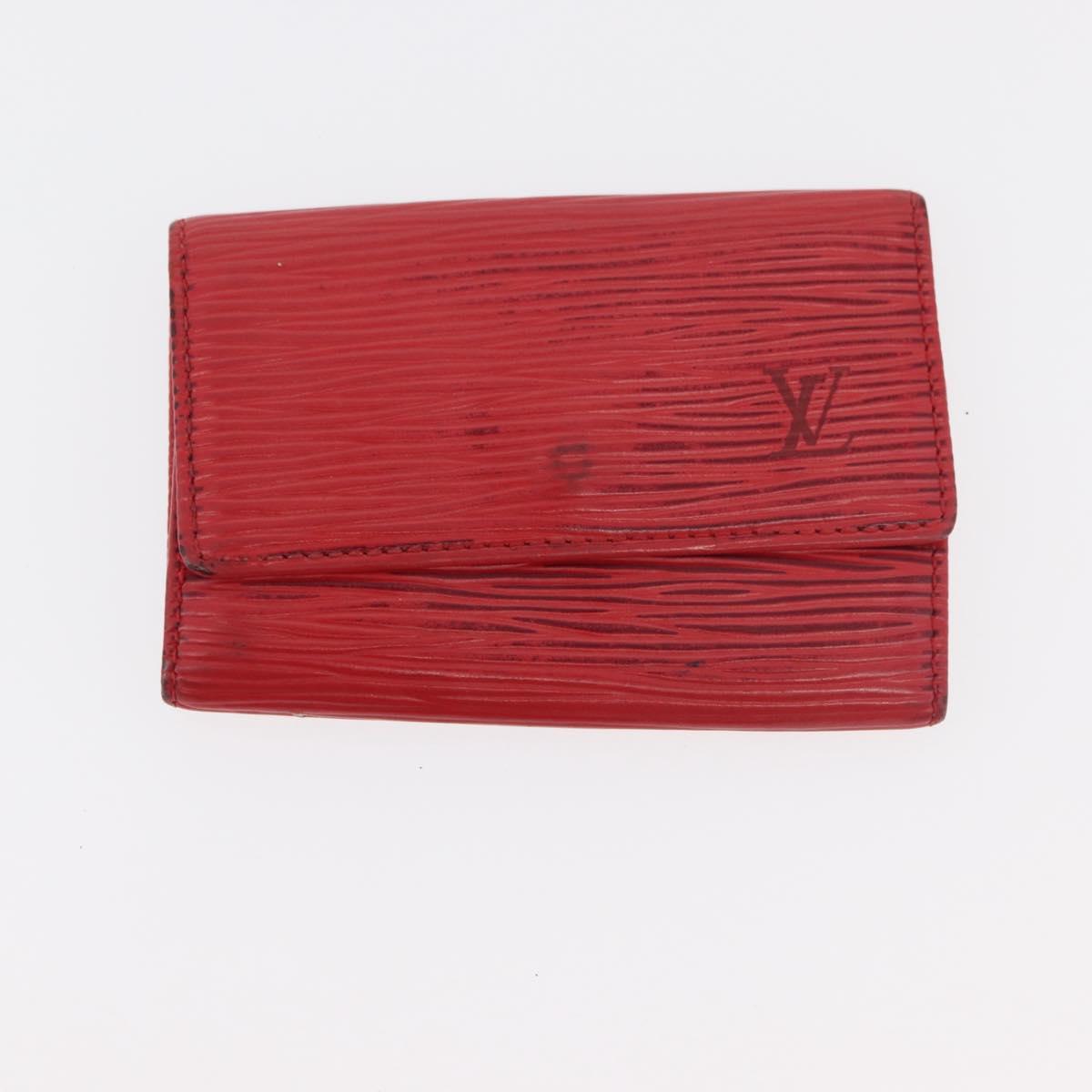 LOUIS VUITTON Monogram Epi Wallet 5 Set Red Damier Azur LV Auth ti3908