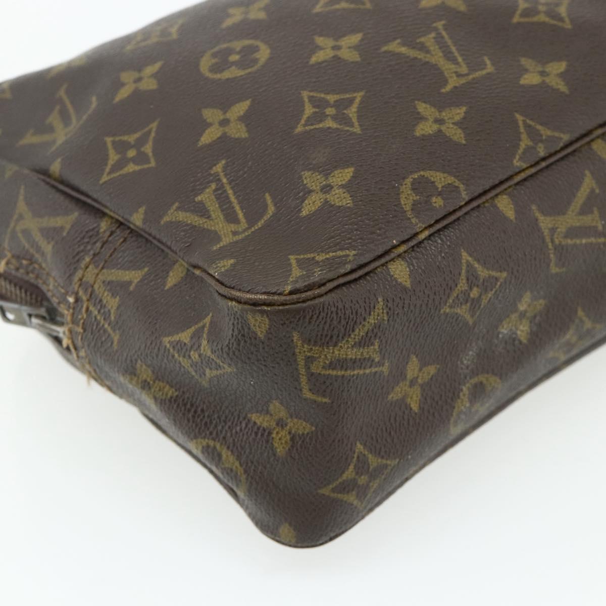 LOUIS VUITTON Monogram Trousse Toilette 28 Clutch Bag M47522 LV Auth ti3912