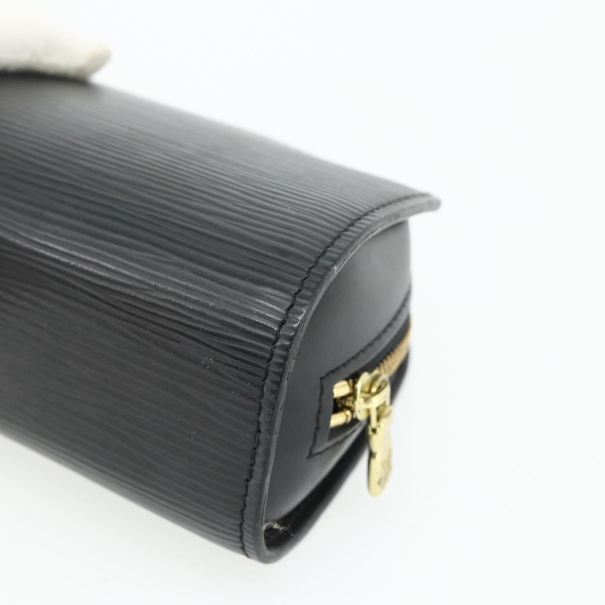 LOUIS VUITTON Epi Dauphine PM Pouch Black M48442 LV Auth ti3913