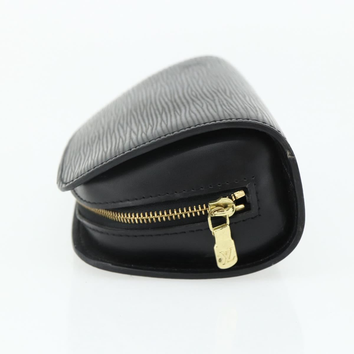LOUIS VUITTON Epi Dauphine PM Pouch Black M48442 LV Auth ti3913