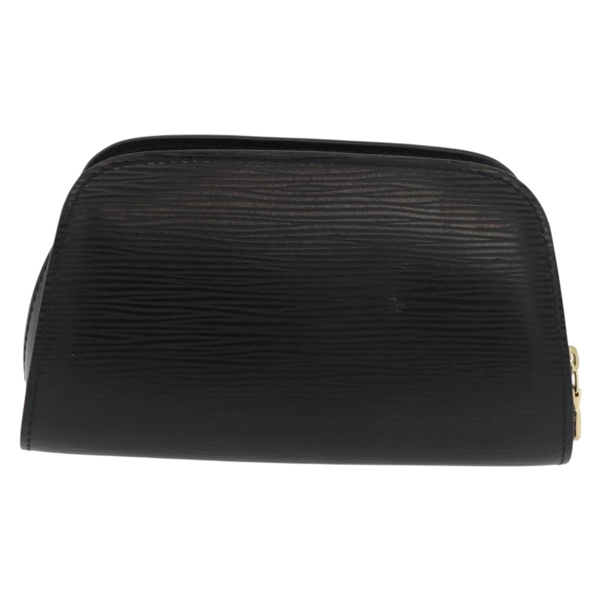 LOUIS VUITTON Epi Dauphine PM Pouch Black M48442 LV Auth ti3914