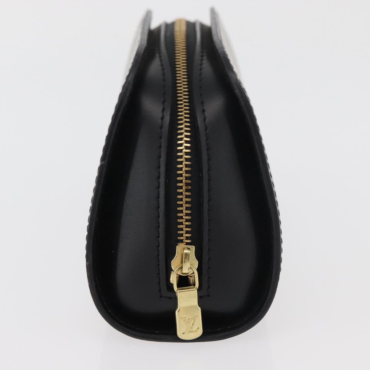 LOUIS VUITTON Epi Dauphine PM Pouch Black M48442 LV Auth ti3914