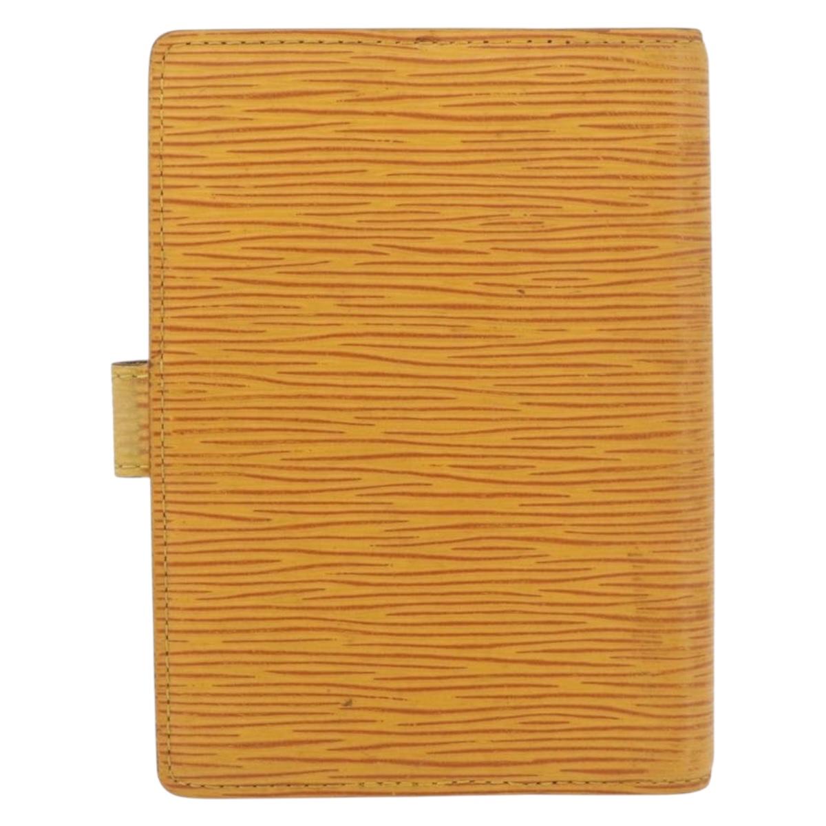 LOUIS VUITTON Epi Agenda PM Day Planner Cover Yellow R20059 LV Auth ti3915