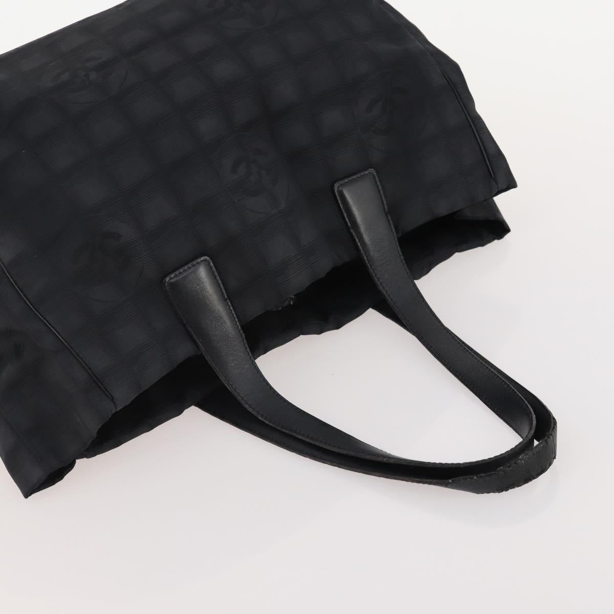 CHANEL New Travel Line Tote Bag Nylon 3 Set Pink Black CC Auth ti3919