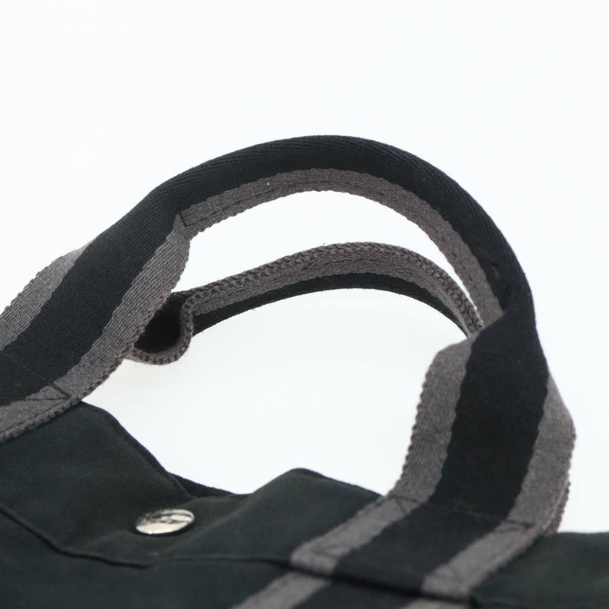 HERMES Fourre Tout MM Tote Bag cotton Black Auth ti3923A
