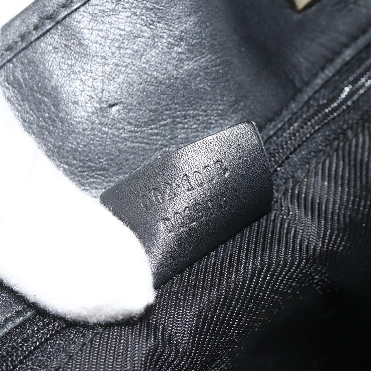 GUCCI GG Canvas Tote Bag Black Gold 002 1098 Auth ti3925