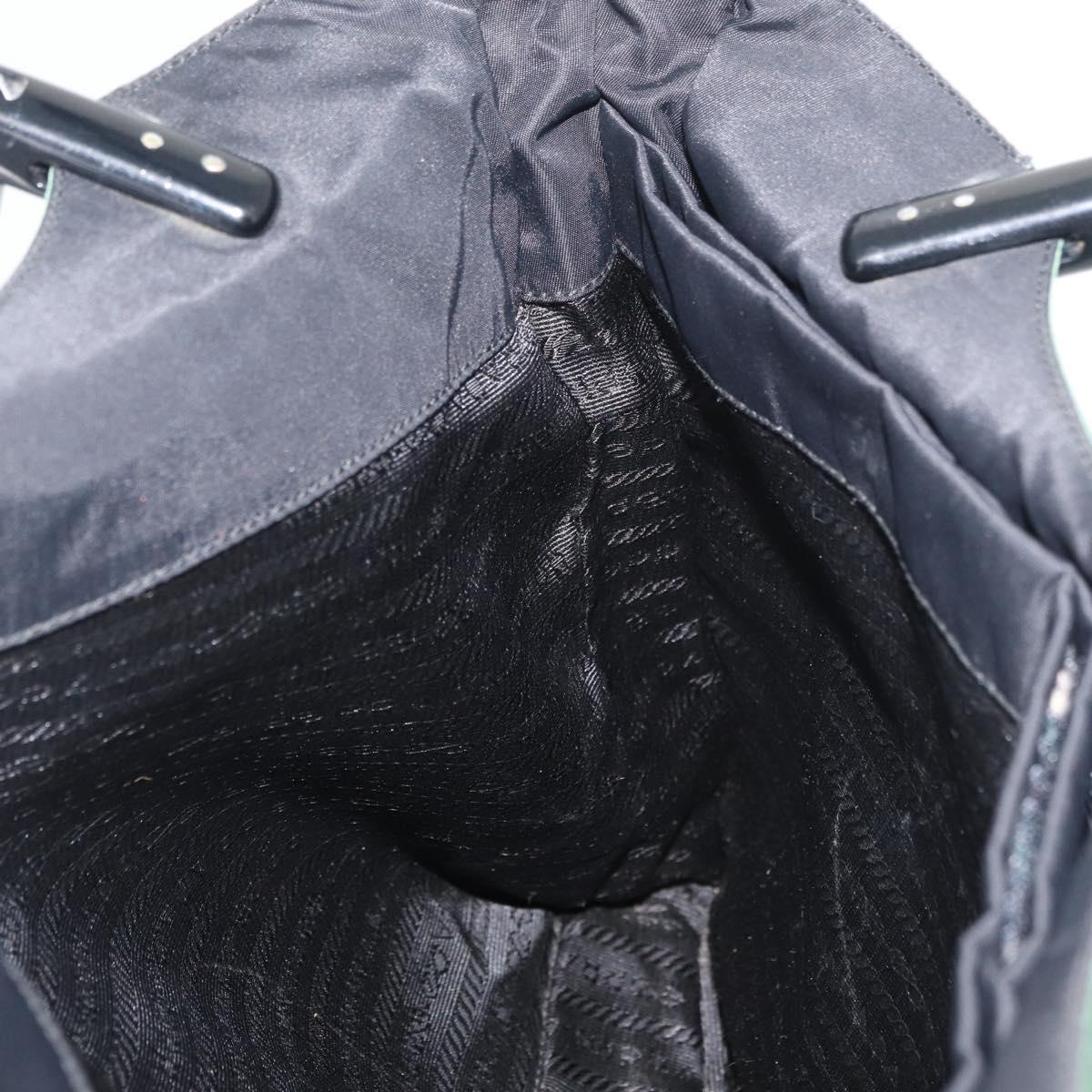 PRADA Tote Bag Nylon Green Black Auth ti3933