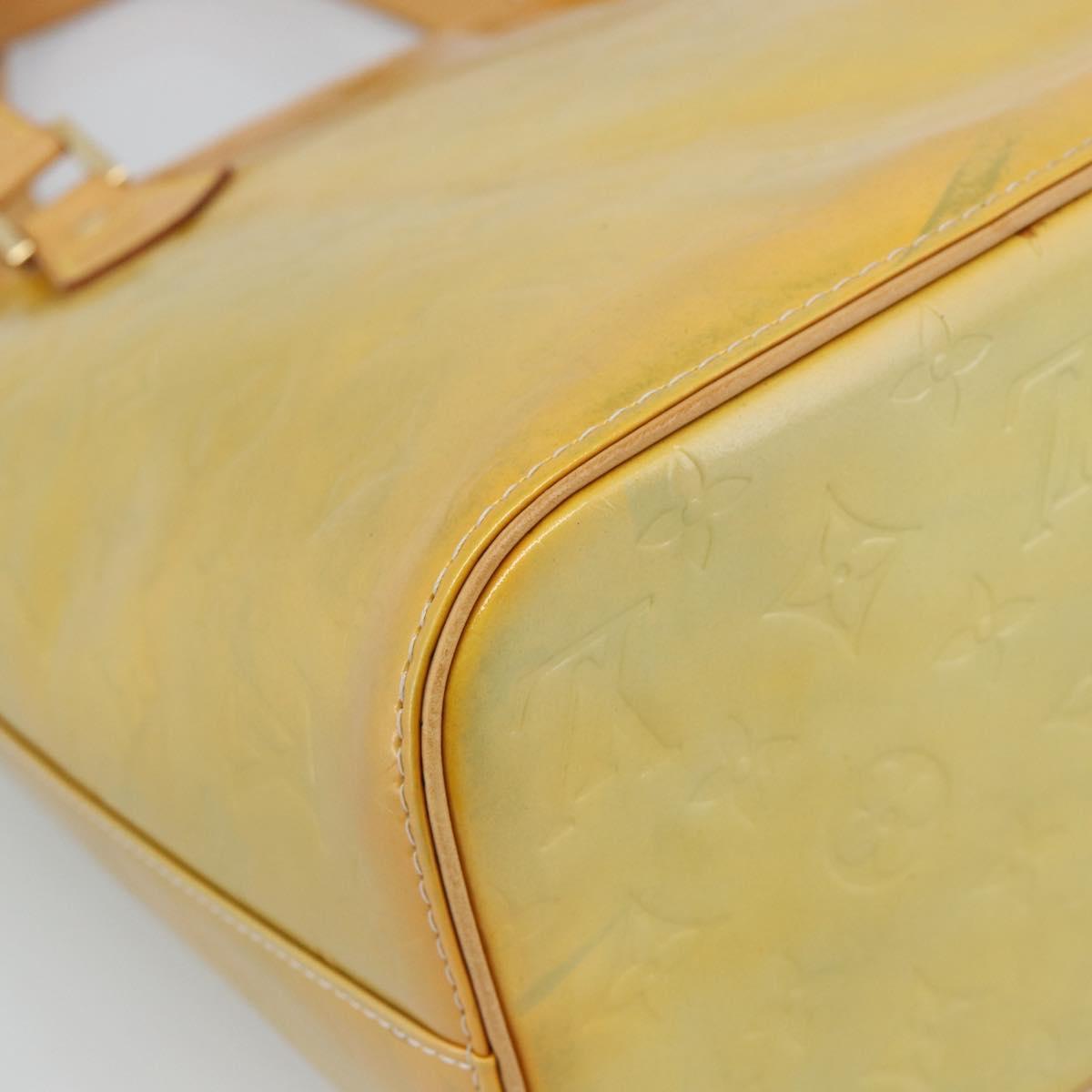 LOUIS VUITTON Monogram Vernis Houston Hand Bag Gris M91053 LV Auth ti3940