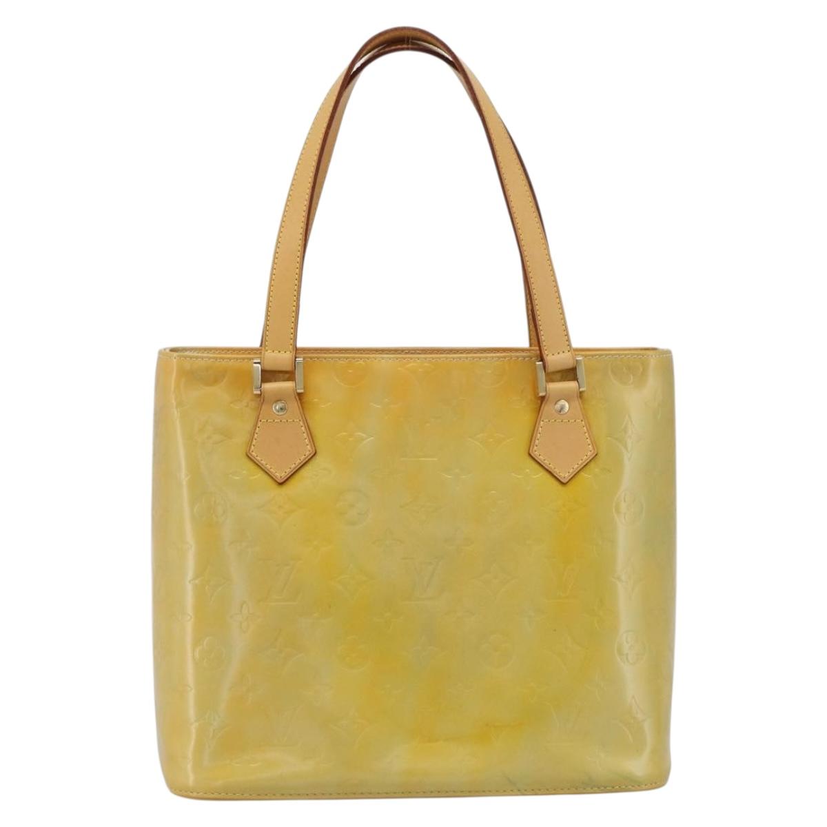 LOUIS VUITTON Monogram Vernis Houston Hand Bag Gris M91053 LV Auth ti3940