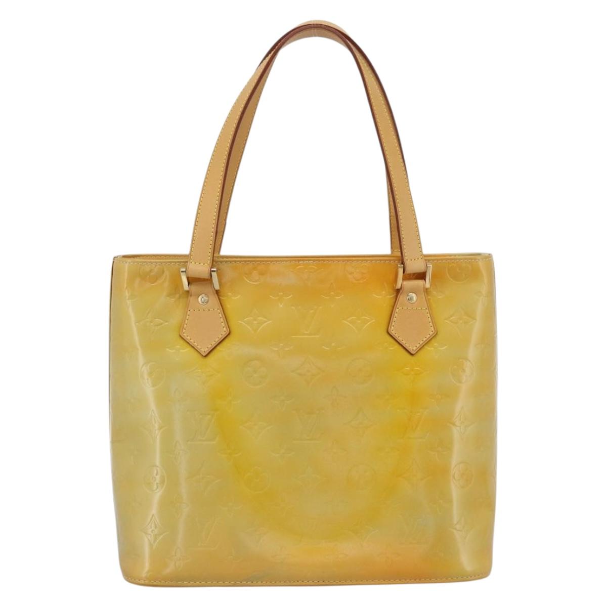 LOUIS VUITTON Monogram Vernis Houston Hand Bag Gris M91053 LV Auth ti3940
