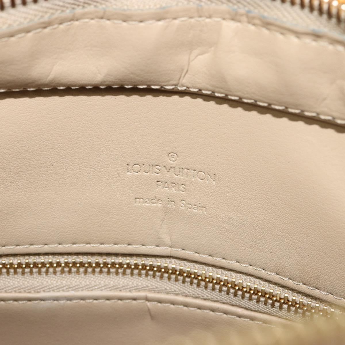 LOUIS VUITTON Monogram Vernis Houston Hand Bag Beige M91004 LV Auth ti3942