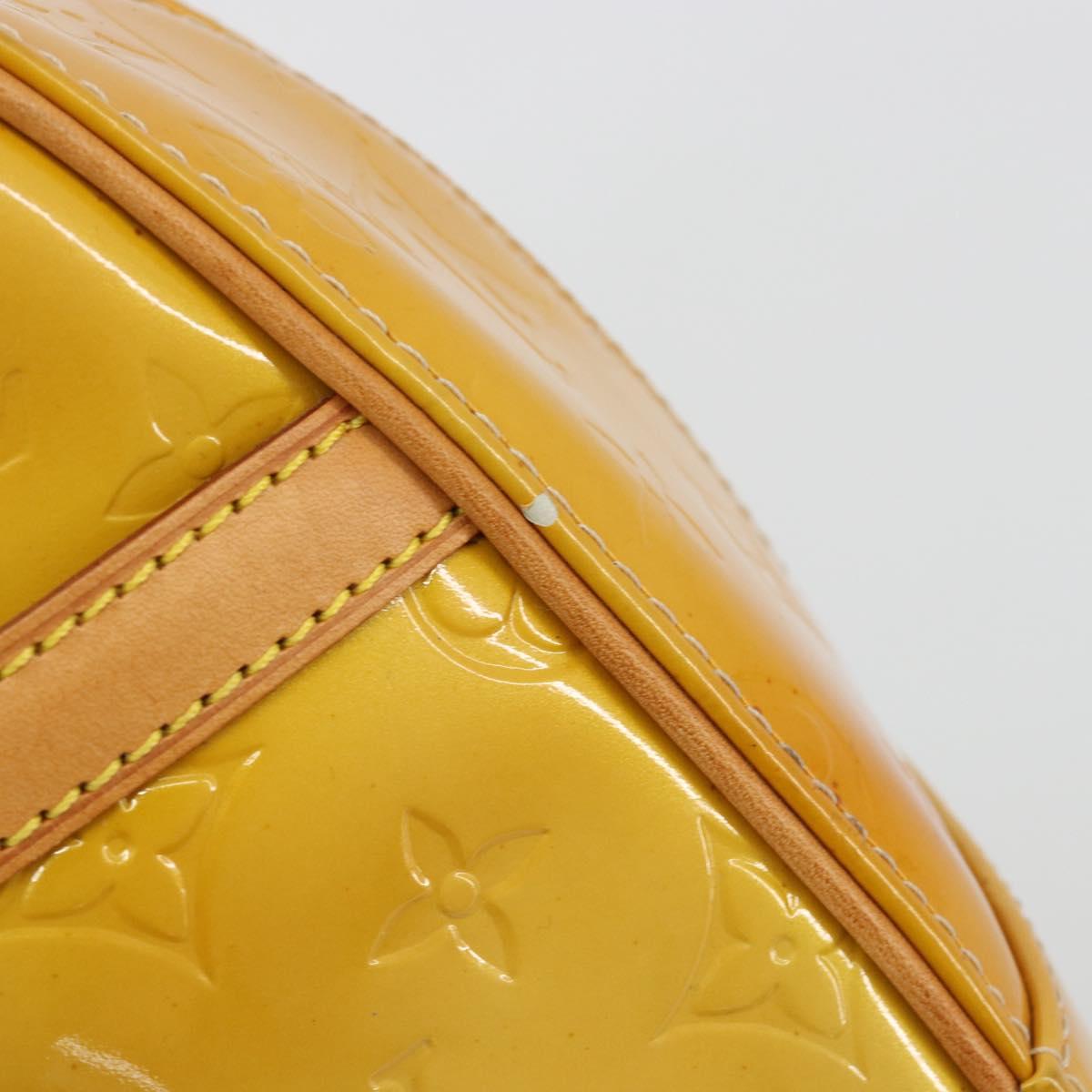 LOUIS VUITTON Monogram Vernis Tompkins Square Bag Beige M91149 LV Auth ti3943