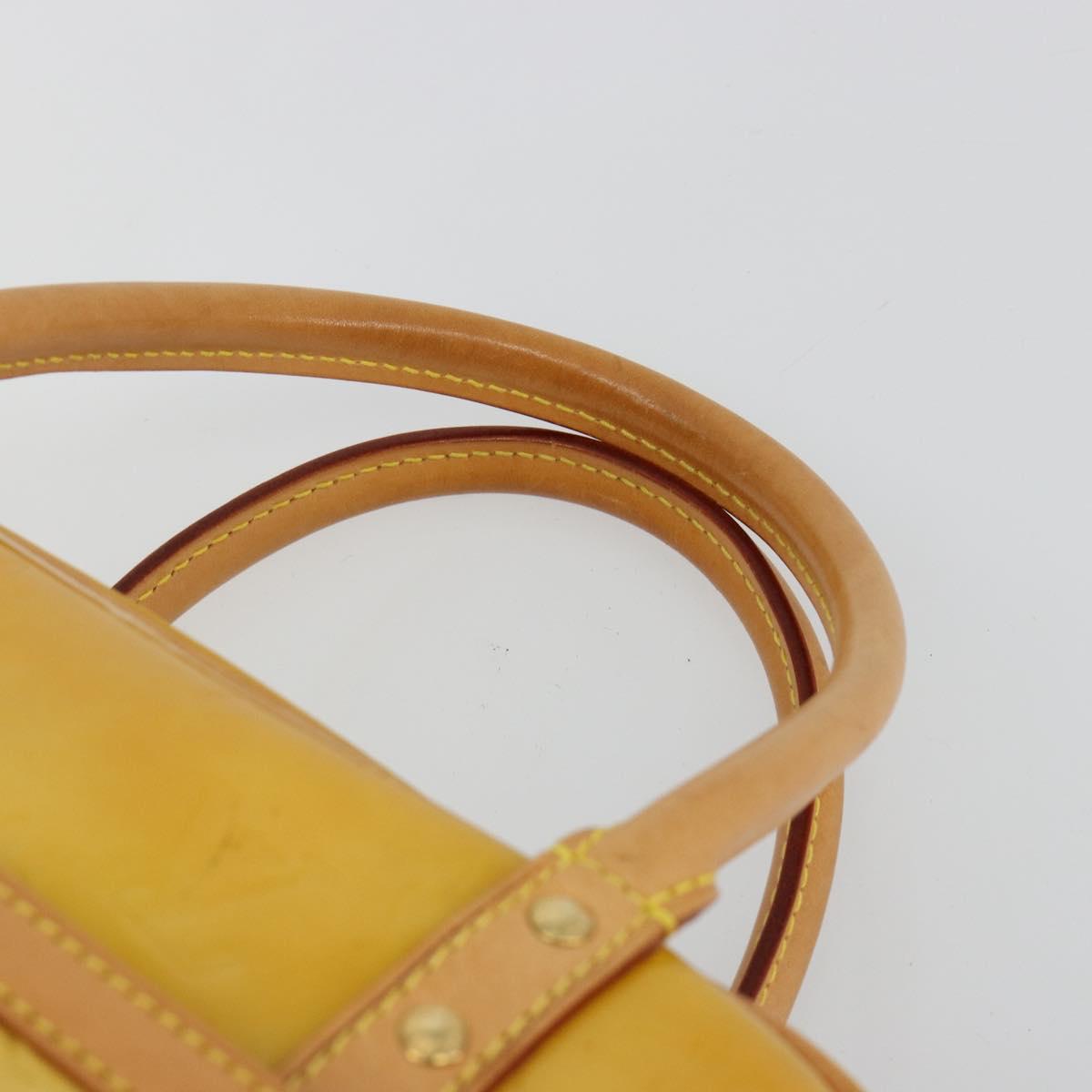 LOUIS VUITTON Monogram Vernis Tompkins Square Bag Beige M91149 LV Auth ti3943