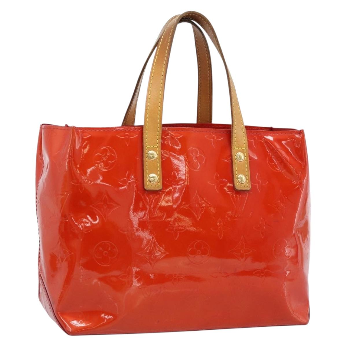 LOUIS VUITTON Monogram Vernis Reade PM Hand Bag Red Rouge M91088 LV Auth ti3944