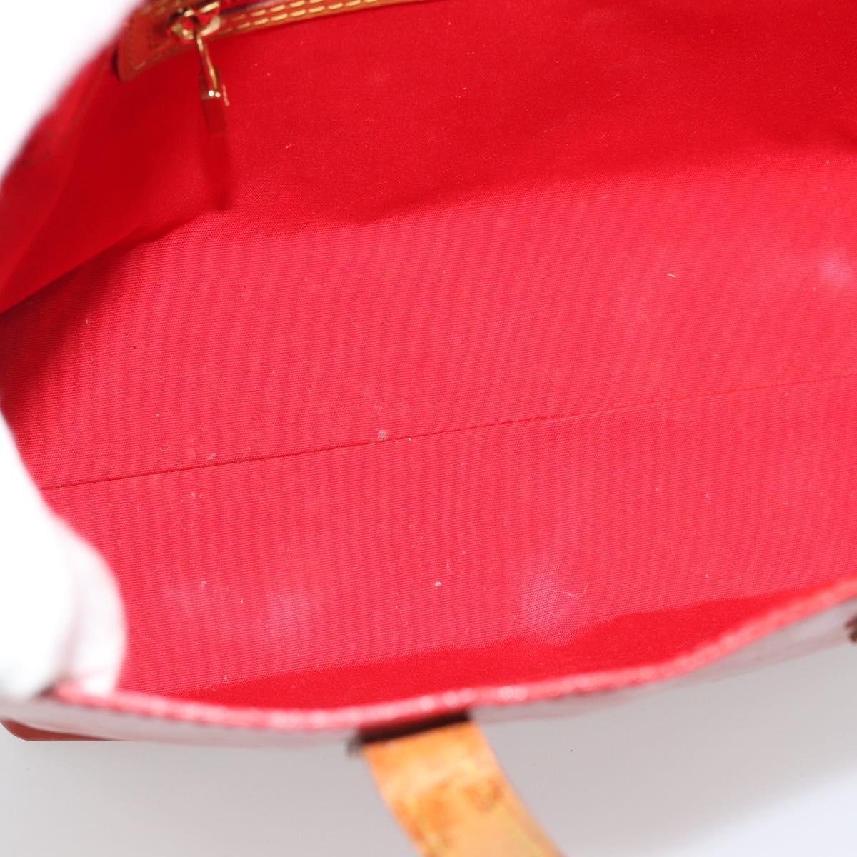 LOUIS VUITTON Monogram Vernis Reade PM Hand Bag Red Rouge M91088 LV Auth ti3944