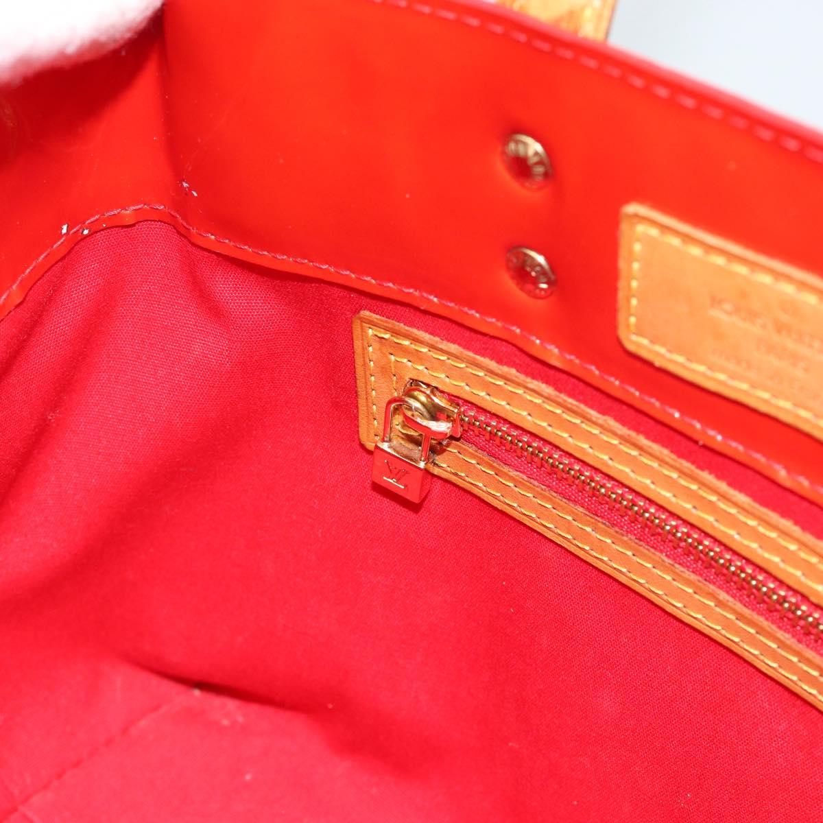 LOUIS VUITTON Monogram Vernis Reade PM Hand Bag Red Rouge M91088 LV Auth ti3944