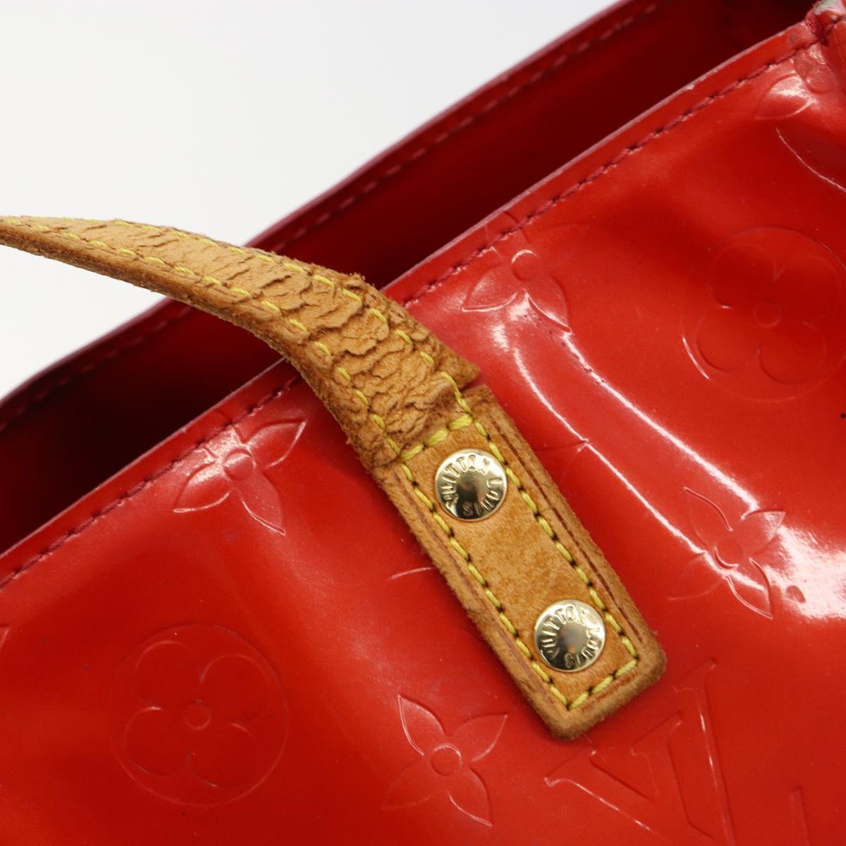 LOUIS VUITTON Monogram Vernis Reade PM Hand Bag Red Rouge M91088 LV Auth ti3945