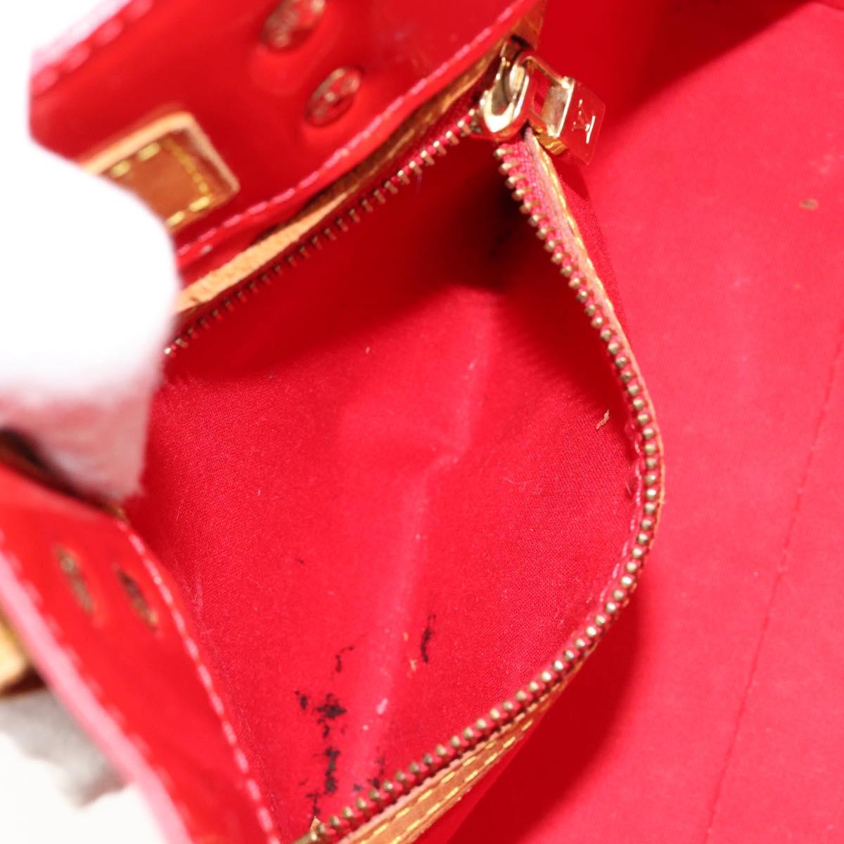 LOUIS VUITTON Monogram Vernis Reade PM Hand Bag Red Rouge M91088 LV Auth ti3945