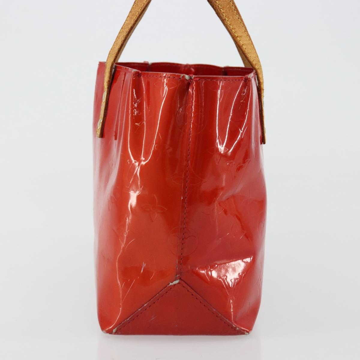 LOUIS VUITTON Monogram Vernis Reade PM Hand Bag Red Rouge M91088 LV Auth ti3945