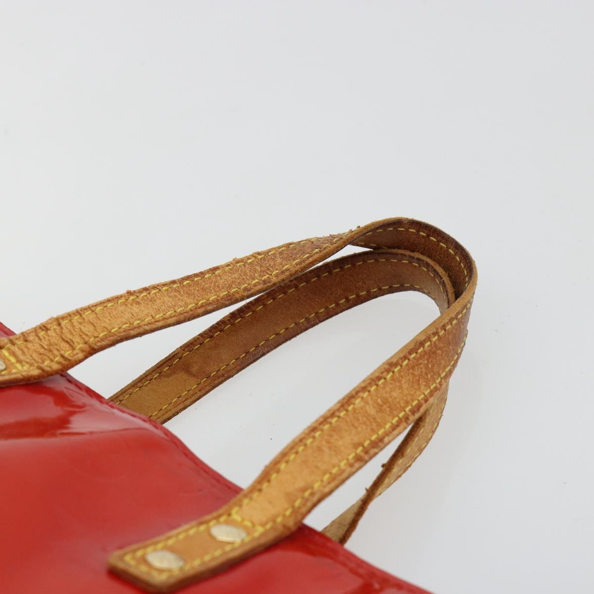 LOUIS VUITTON Monogram Vernis Reade PM Hand Bag Red Rouge M91088 LV Auth ti3945